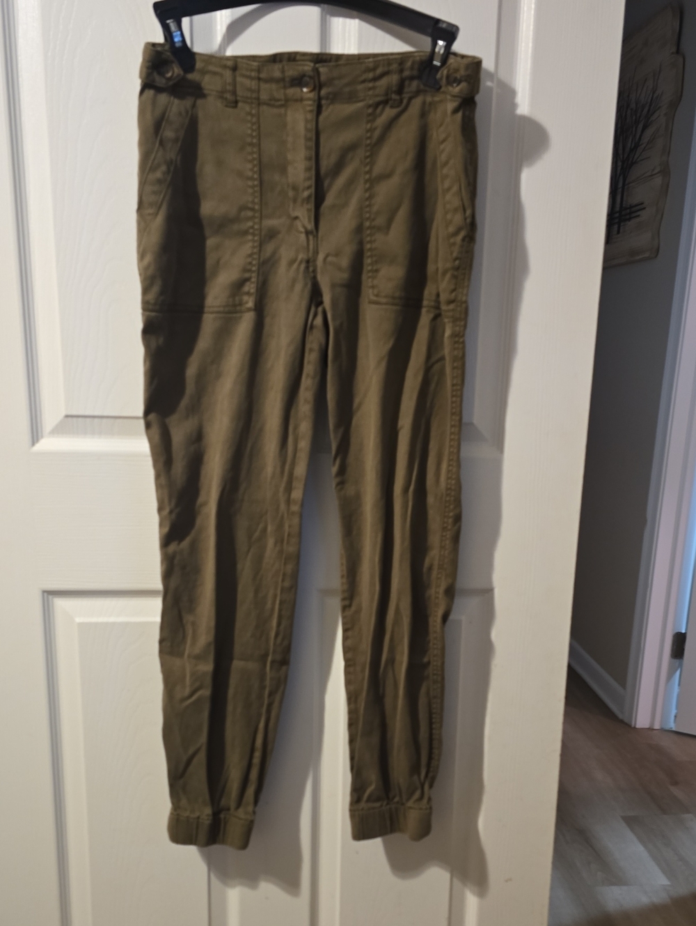 Womens Olive Green Utility Jogger Pants
